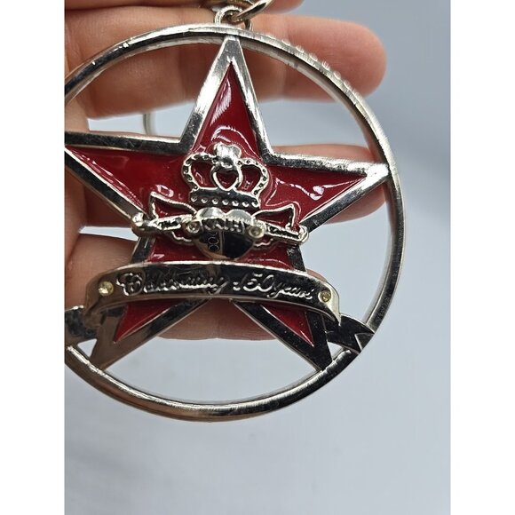 Kathy Van Zeeland Silver Large Celebrating  150th Anniversary Key Chain 3" - Picture 6 of 8